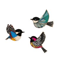 Bothyi - 3 Piezas De Arte De Pared De Pájaros De Madera Para Colgar En El Balcón, Decoración De Pared De Pájaros Voladores De Madera