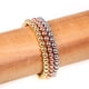 thumbnail image 5 of Pulsera de cuentas de oro para mujer, pulsera elástica con cuentas chapadas en oro de 14 quilates., 5 of 5