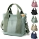 thumbnail image 1 of Bolso de mano japonés Hecho a mano grande Goraacity con múltiples bolsillos de lona, bolso cruzado Hecho a mano, bolso de hombro para mujeres (verde), 1 of 7
