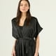 thumbnail image 2 of Bata de Mujer Mini Satin Negro, 2 of 5