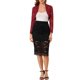 thumbnail image 2 of INSPIRE CHIC Bolero Abierto de Encaje Floral Transparente para Mujer, Cárdigan Corto M Rojo Oscuro, 2 of 7
