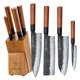 thumbnail image 1 of Juego de cuchillos de cocina FAMCÜTE con bloque de regalo, 1 of 9