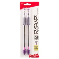 Bolígrafo Pentel R.S.V.P. Tinta Violeta Mediana Paquete De 2