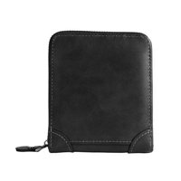 Unbrand - Pu Leather Zipper Wallet For Women Men, Compact Rfid Blocking Card Holder With Id Window, Multiple Card Slots And Bill Compartment