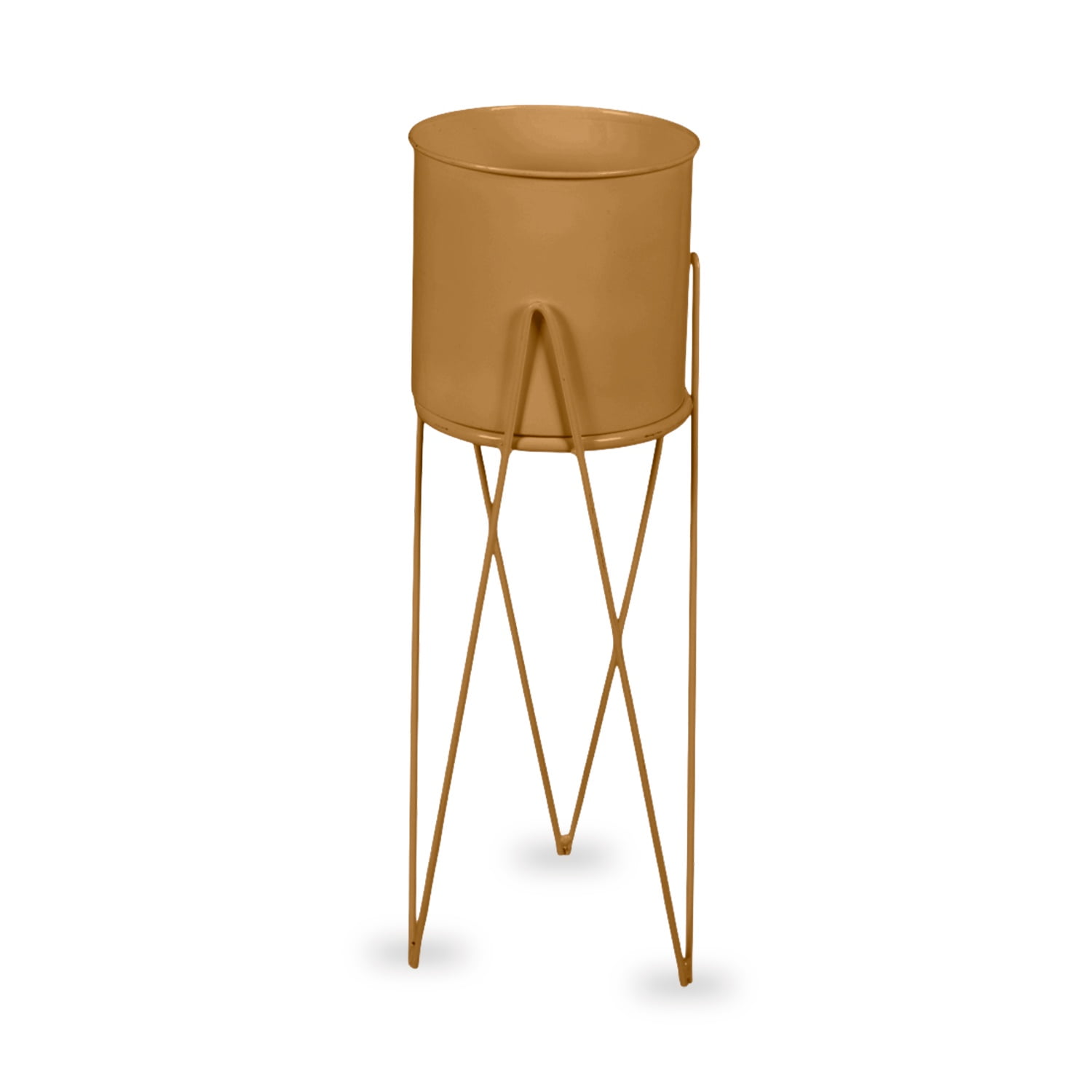 Inspiracci - Porta Macetero Pedestal Decorativo Dorado 63 Cm