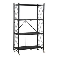 Prochef - Estante Plegable De Acero Con Ruedas. 4 Bandejas