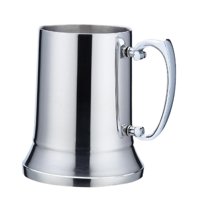 Magideal - Taza De Cerveza De Acero Inoxidable, Vaso De Doble Pared Con Asa, Taza De Cóctel, Tazas De Té Para Bebidas Calientes, Regalos Para El Día Del Padre En 450Ml