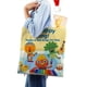 thumbnail image 4 of Noodle & Pals Bolso de tela con estampado de lienzo para mujer, bolsa de compras reutilizable y estética, con cremallera interior, regalo para mujer, 35 × 40 cm., 4 of 6