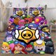 thumbnail image 3 of brawl stars Soft 3D Printed Duvet Cover Bedding Set with Comforter Cover 3 Piece Set, 3 of 5