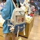thumbnail image 3 of Preppy Style Large Capacity Students School Bags Casual Canvas Female Backpack Fashion Patchwork Women Knapsack with Card Badge, 3 of 3
