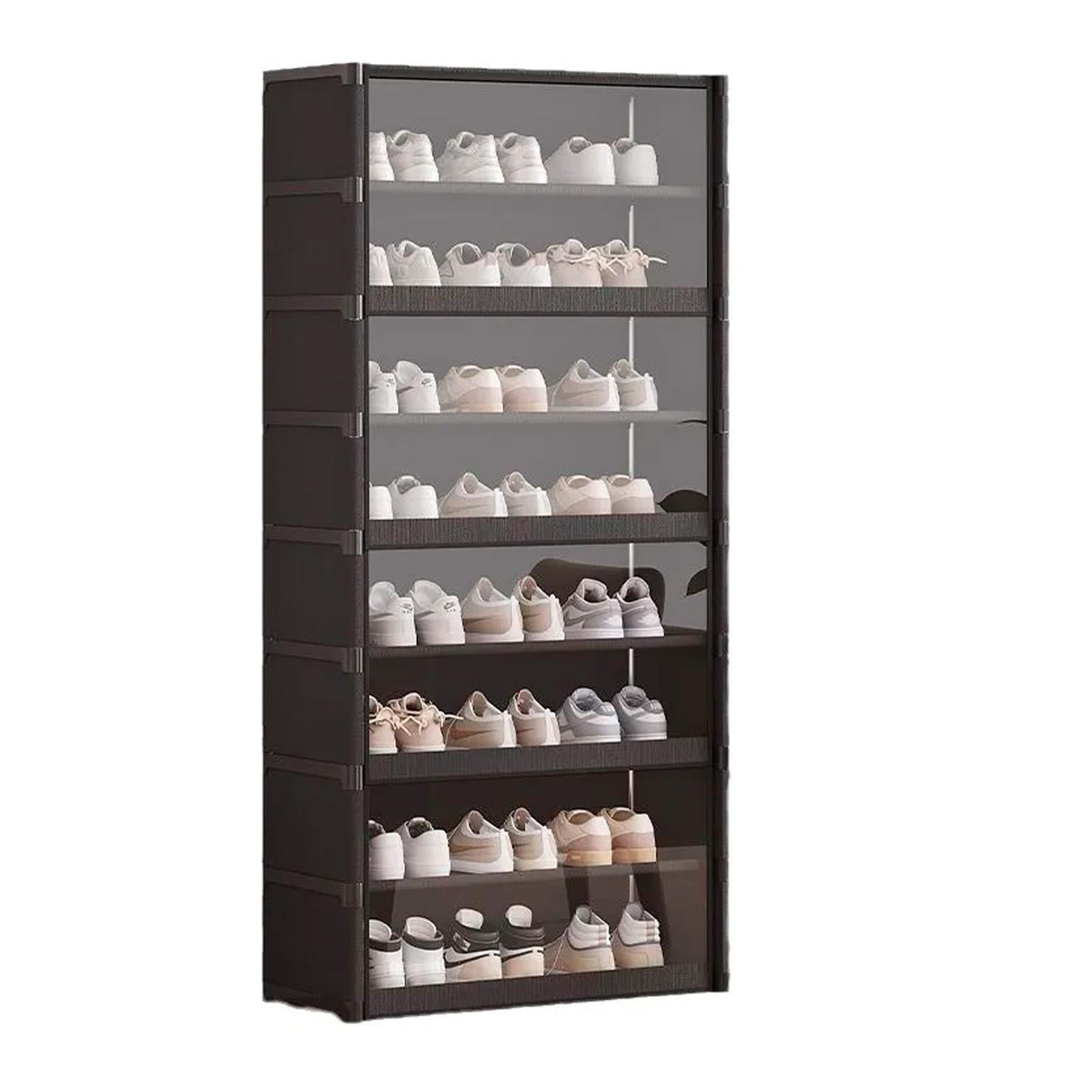 Global Latin Group - Zapatero Vertical Con Tapa Pet 30x64x139cm 8 Niveles