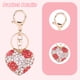 thumbnail image 3 of Llavero romántico con forma de corazón y rosa de cristal, ideal como regalo para bolso o cartera (rojo), 3 of 5