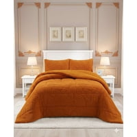 Mylhogar - Chiporro Premiun Cubrecama De Invierno Super King 250 Cm X 270 Cm Naranja