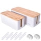thumbnail image 1 of Caja de gestión de cables Chouky, estilo madera, 2 unidades, color blanco, 1 of 7