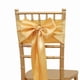thumbnail image 1 of Xiao Hua Correa de Asiento Naranja Claro - Juego de 4 Piezas, 108.27 x 6.69 Pulgadas Brillante y Reluciente, Lazo Sedoso para Bricolaje Autoajustable, Adecuado para Decoración de Sillas de Boda, 1 of 5