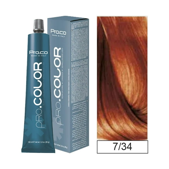 Tintura Permanente Pro.color 7/34 100ml + Oxidante