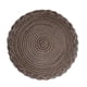 thumbnail image 1 of XmhyTop Juego de 6 Manteletes Redondos Individuales de 30cm, Borde Trenzado Decorativo, Lavable, Mezcla de Algodón y Poliéster, Estilo A, Marrón, 1 of 5