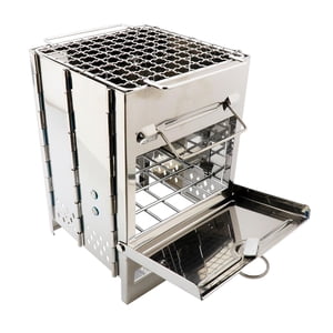 Ioensy - Estufa Plegable De Leña Para Acampar, Parrilla De Cocina Premium Para Picnic, Mochilero, 21 Cm X 14 Cm X 14 Cm