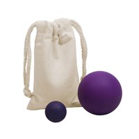 Ioensy - 2 Bolas De Masaje, Masajeador De Pies Portátil, Bolas De Yoga Para Hombros, Espalda, Cuello, Color Morado