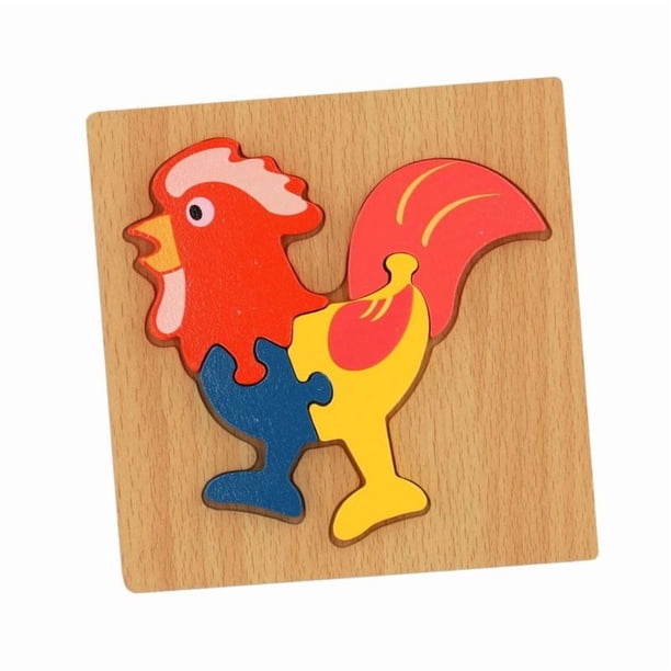 Puzzle Rompecabeza De Madera Encaje Didactico 15x15cm Niños