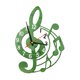 thumbnail image 4 of Reloj De Pared Con Dise?o De Nota Musical, Decoración Para Dormitorio, Sala De Estar, Hogar, Verde, 4 of 5