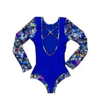 Samia - Traje De Baño De Niña Manga Larga Azul 10