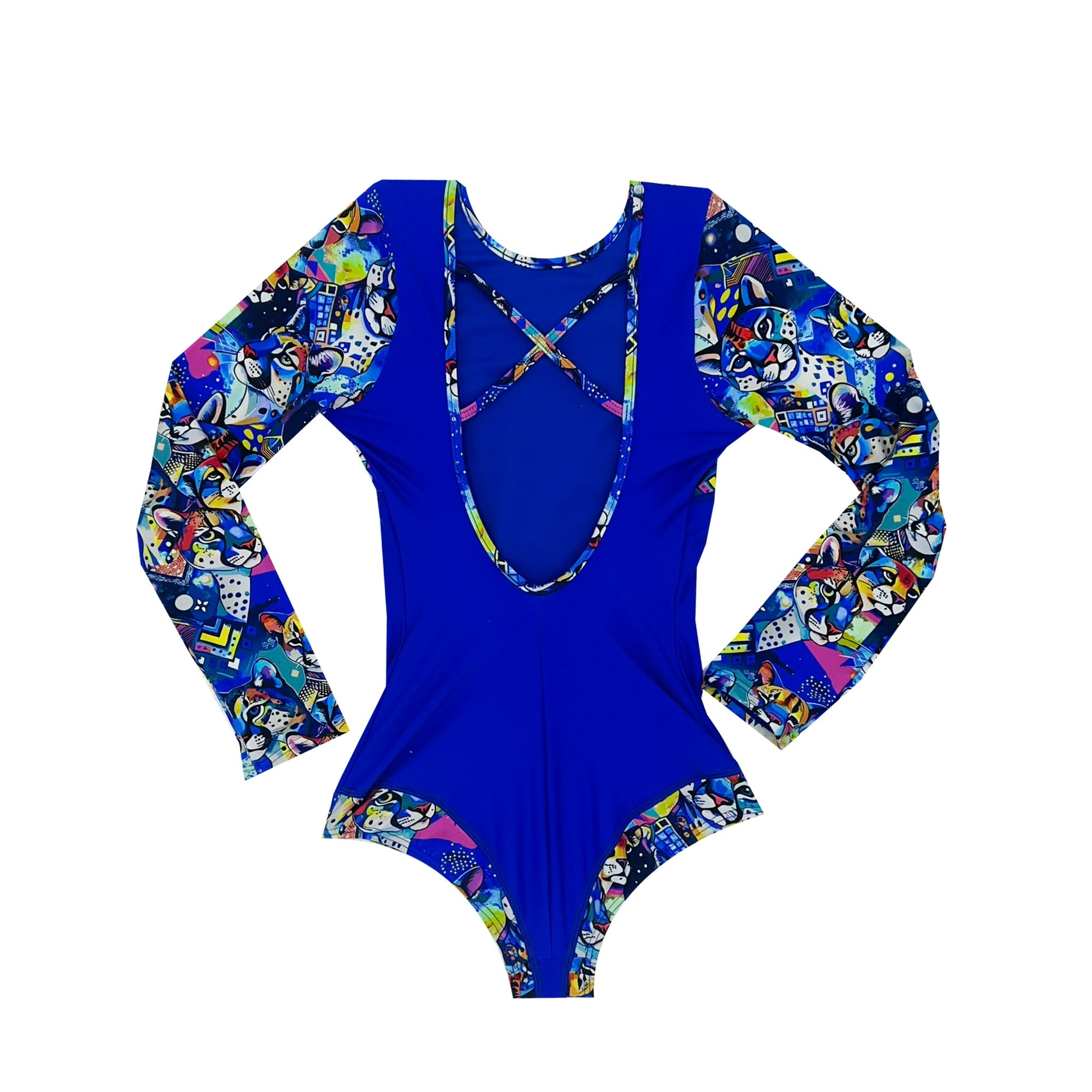 Samia - Traje De Baño De Niña Manga Larga Azul 12