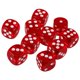 thumbnail image 2 of Paquete De 10 Dados Acrílicos D6 De Seis Caras Para Juguetes De Juego De Mesa De Fiesta D&D TRPG Rojo, 2 of 4