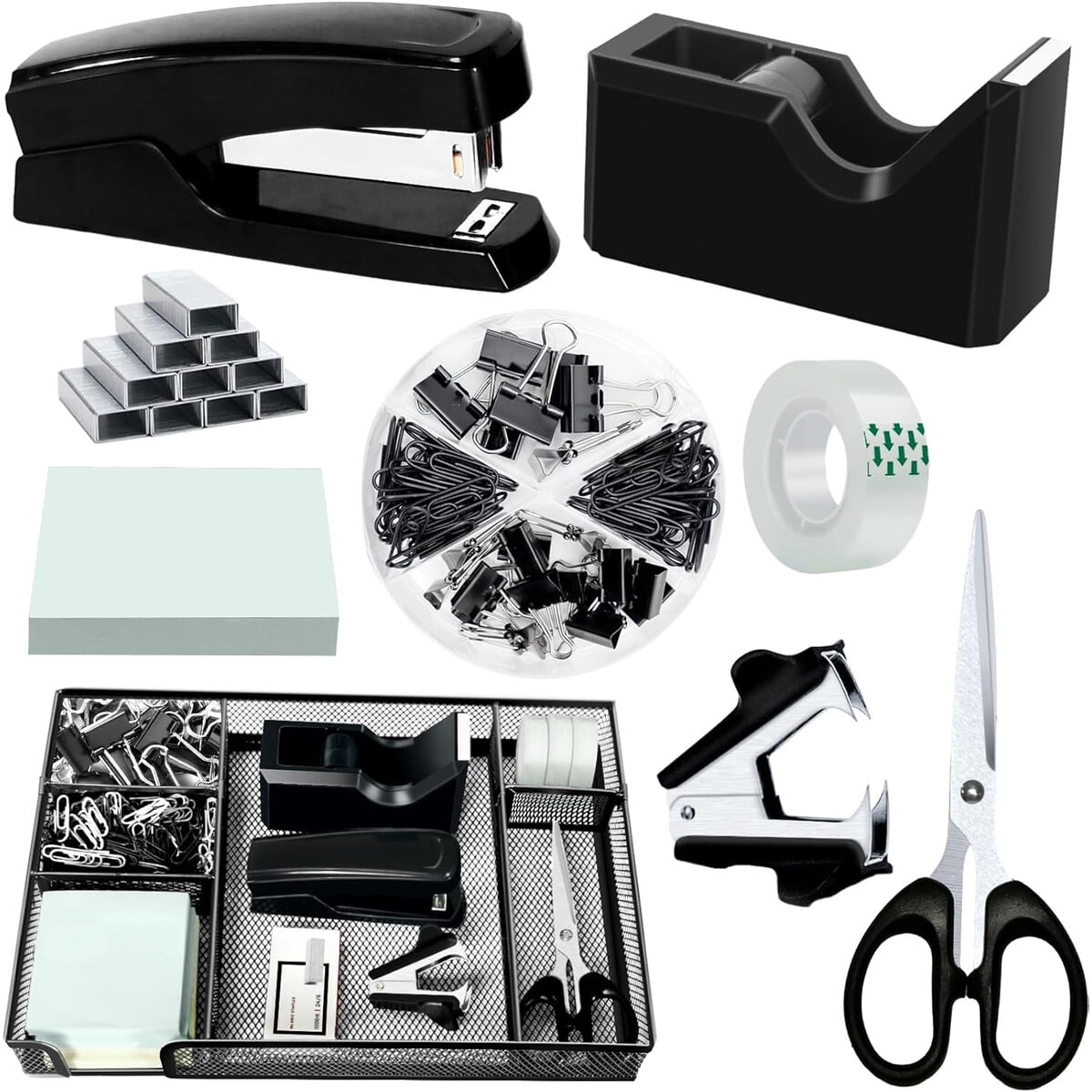 Set Accesorios Escritorio Daphilly Negro 12 Piezas Oficina