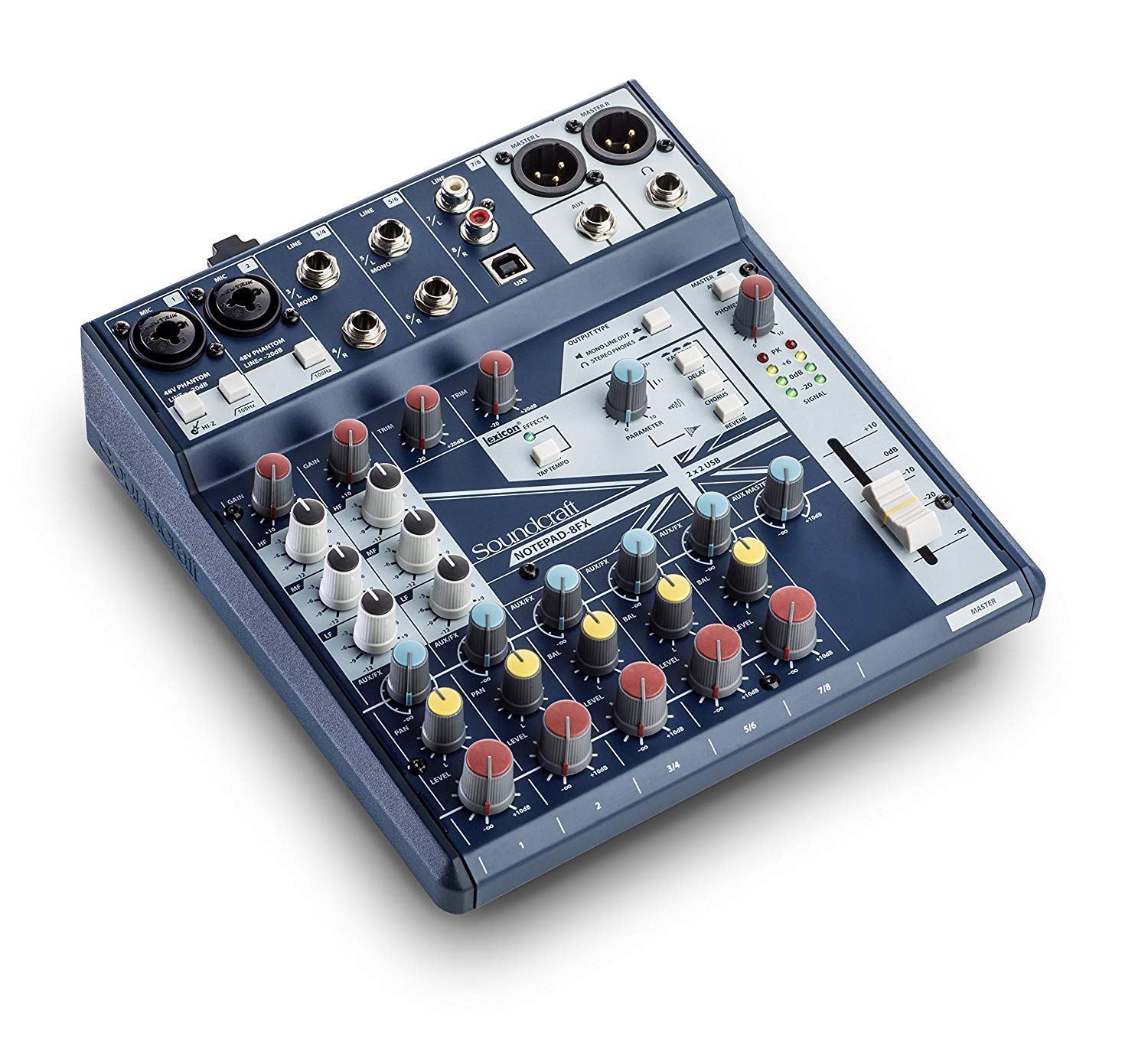 Mixer Soundcraft Notepad-8Fx Interfaz De Audio Usb Azul