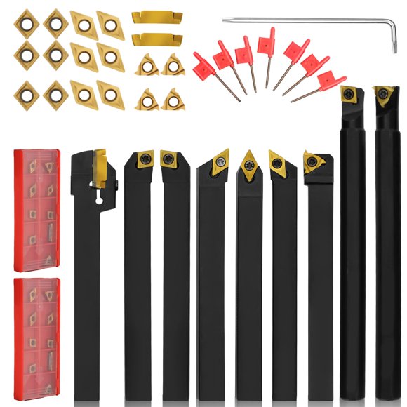 Kit de Herramientas para Torno Joogto 27 piezas con inserciones de vástago de 10 mm