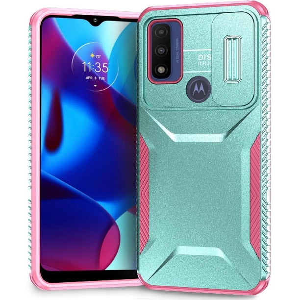 Funda Resistente para Motorola Moto G Power 2022 con Tapa Deslizante y Protección Militar Verde