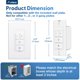 thumbnail image 5 of Regulador de luz Amico Pack de 6, 150 W LED / 450 W incandescente, blanco, 5 of 8