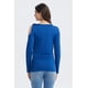 thumbnail image 3 of Polera Mujer Aplicación Nudo Hombro Azul, 3 of 4