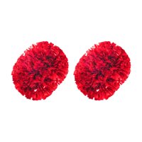 Magideal - Paquete De 2 Pompones De Porristas, Pompones De Equipo De Animación Para Niños Y Adultos, Pompones De Porristas Profesionales, Pompones De Competición Rojo
