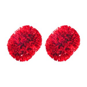 Magideal - Paquete De 2 Pompones De Porristas, Pompones De Equipo De Animación Para Niños Y Adultos, Pompones De Porristas Profesionales, Pompones De Competición Rojo