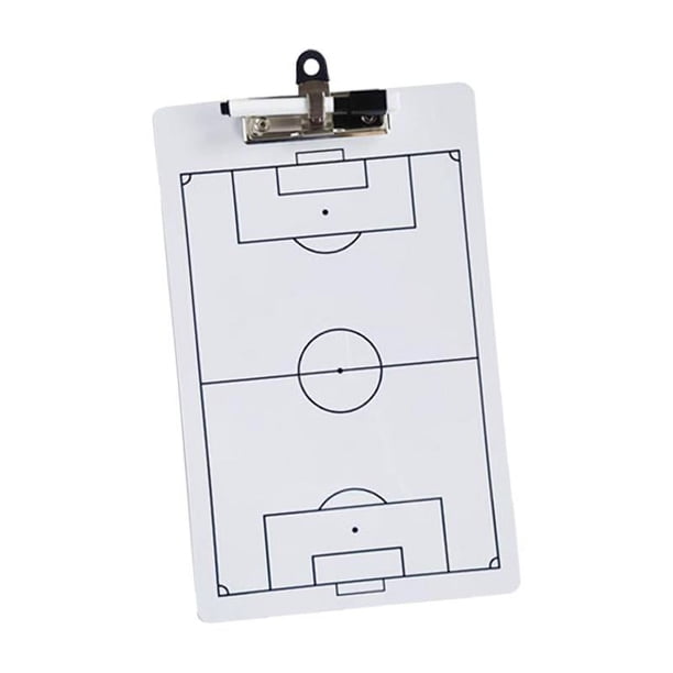 Portapapeles de entrenadores de fútbol, tablero de entrenamiento de fútbol, con guía de borrado de bolígrafo, ayuda de entrenamiento, portapapeles