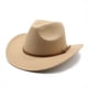 thumbnail image 1 of 1pc Breathable Sunshade Ethnic Style Cowboy Hat For Men Women, 1 of 3
