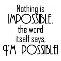 Rienda Libre Graphics - Decomural Nothing Is Impossible Inspirational Ws-34289