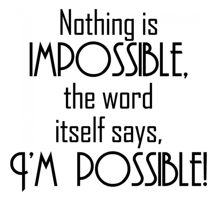 Rienda Libre Graphics - Decomural Nothing Is Impossible Inspirational Ws-34289