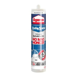 Silicona Acética Antihongos Baño Y Cocina Transp Agorex