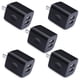 thumbnail image 1 of Cargador de pared USB UorMe 5 V 2.1 A de doble puerto, paquete de 5, negro, 1 of 8