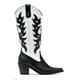 thumbnail image 1 of Bota Vaquera Cuero Haya Blanca Y Negra 39, 1 of 3