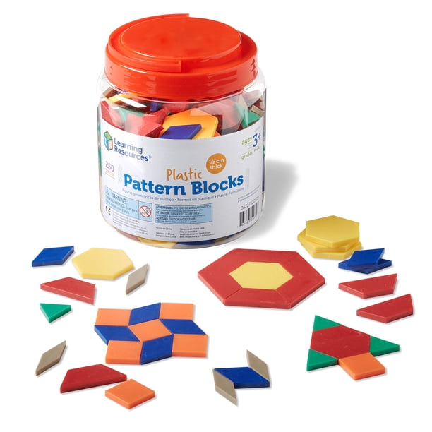 Juego de bloques con patrones de plástico Learning Resources, 250 unidades