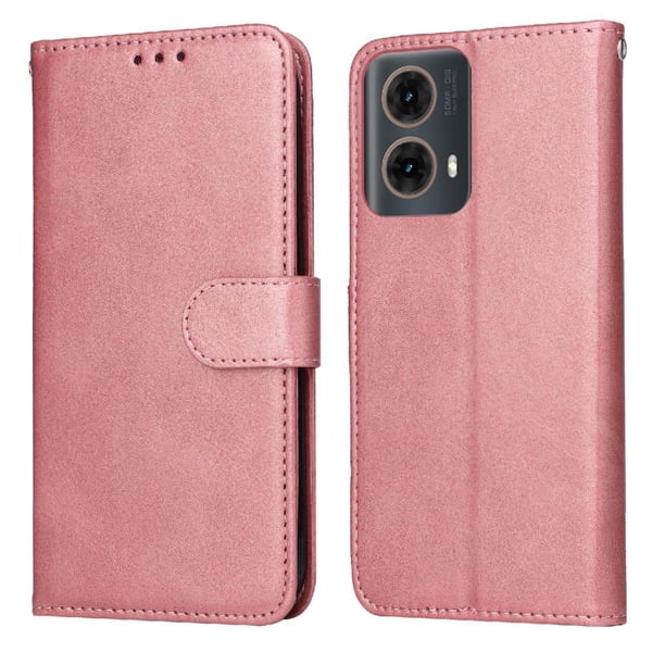 Funda Billetera para Motorola Moto G85 5G con Porta Tarjetas y Soporte Ajustable Rosa