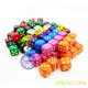 thumbnail image 3 of Game Dice Bescon, multicolor, 16 mm, 100 unidades con bolsa de terciopelo negro, 3 of 4