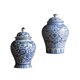 thumbnail image 3 of 2x Tarro De Porcelana Regalo Para Fiesta De Boda Esmaltado Pintado A Mano Precioso 1300ml, 3 of 5