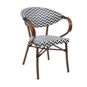 Pandalino - Silla Rattan Parisina Bondi | Con Reposabrazos | Exterior Negro