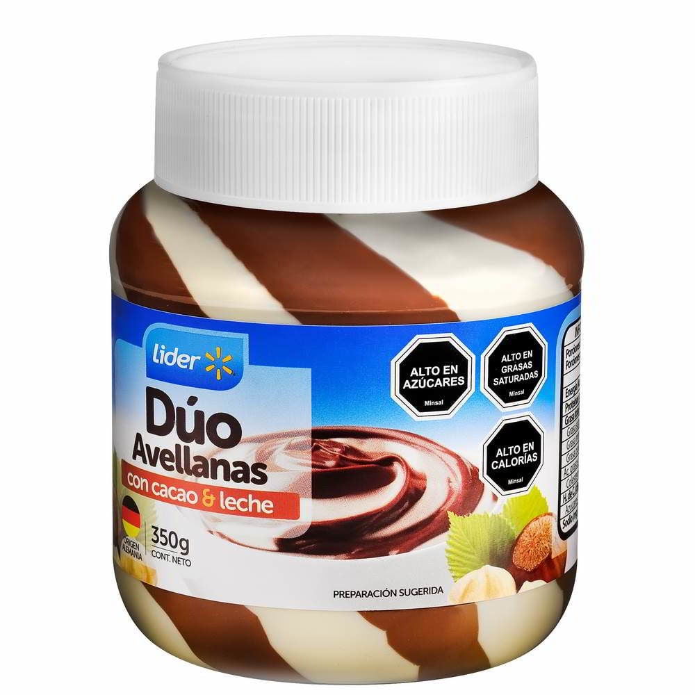 Dúo Avellanas Con Cacao Y Leche 350 g Lider
