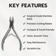 thumbnail image 4 of Cortaúñas Quirúrgicos de Acero Inoxidable Jaws Podiatry, 4 of 9